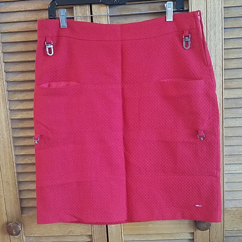 Skunkfunk, convertible red skirt, est sz 8